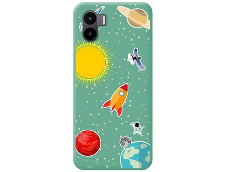 Carcasa Xiaomi Redmi A1 TUMUNDOSMARTPHONE Silicona Líquida Dibujos Espacio Verde