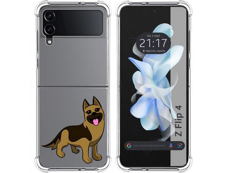 Carcasa Samsung Galaxy Z Flip4 5G TUMUNDOSMARTPHONE Dibujos Antigolpes Perros 03 Multicolor