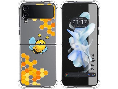 Carcasa Samsung Galaxy Z Flip4 5G TUMUNDOSMARTPHONE Dibujos Antigolpes Abeja Multicolor