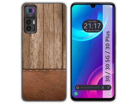Carcasa TCL 30 / 30 5G / 30 Plus TUMUNDOSMARTPHONE Dibujos Madera 09 Multicolor