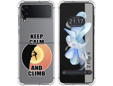 Carcasa Samsung Galaxy Z Flip4 5G TUMUNDOSMARTPHONE Dibujos Antigolpes Hombre Escalada Multicolor