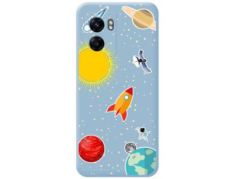 Carcasa Realme Narzo 50 5G TUMUNDOSMARTPHONE Silicona Líquida Dibujos Espacio Azul