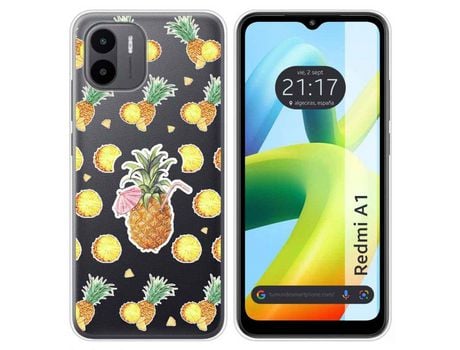 Carcasa Xiaomi Redmi A1 TUMUNDOSMARTPHONE Dibujos Transparente Piña Multicolor