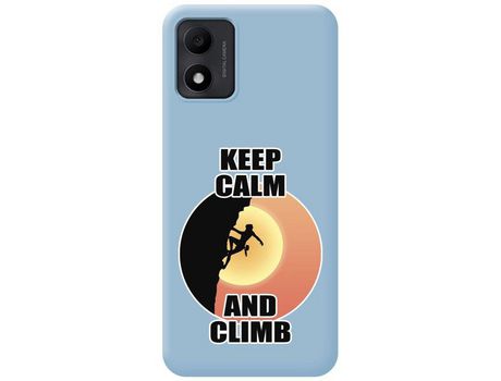 Carcasa TCL 305I TUMUNDOSMARTPHONE Silicona Líquida Dibujos Mujer Escalada Azul