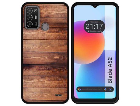 Carcasa ZTE Blade A52 TUMUNDOSMARTPHONE Dibujos Madera 02 Multicolor