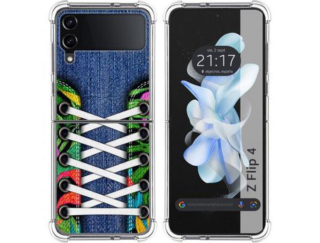 Carcasa Samsung Galaxy Z Flip4 5G TUMUNDOSMARTPHONE Dibujos Antigolpes Zapatillas 13 Multicolor