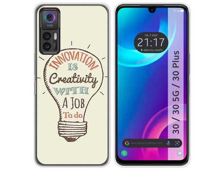 Carcasa TCL 30 / 30 5G / 30 Plus TUMUNDOSMARTPHONE Dibujos Creativity Multicolor