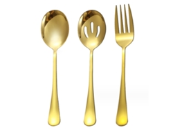Juego de cubiertos tipo buffet: 2 cucharas para servir y 2 tenedores RNEMITERY