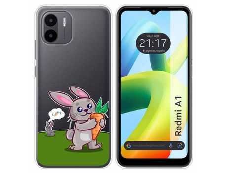 Carcasa Xiaomi Redmi A1 TUMUNDOSMARTPHONE Dibujos Transparente Conejo Multicolor