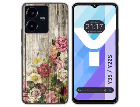 Carcasa Vivo Y35 / Y22S TUMUNDOSMARTPHONE Dibujos Madera 08 Multicolor