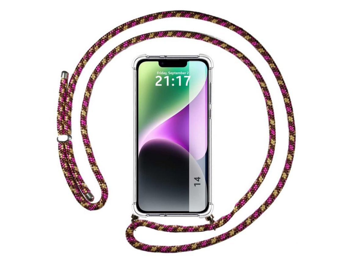 Carcasa iPhone 14 (6.1) TUMUNDOSMARTPHONE Colgante Rosa