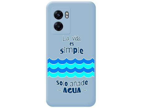 Carcasa Realme Narzo 50 5G TUMUNDOSMARTPHONE Silicona Líquida Dibujos Agua Azul
