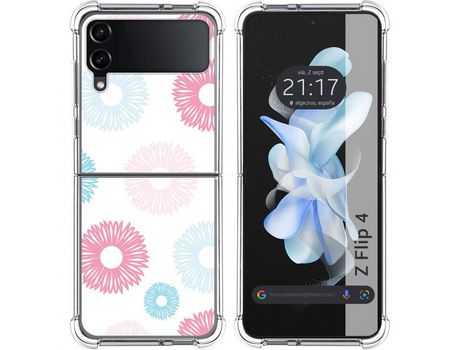Carcasa Samsung Galaxy Z Flip4 5G TUMUNDOSMARTPHONE Dibujos Antigolpes Flores 06 Multicolor