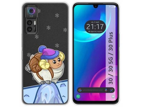 Carcasa TCL 30 / 30 5G / 30 Plus TUMUNDOSMARTPHONE Dibujos Transparente Cabra Multicolor