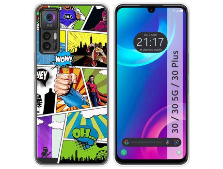 Carcasa TCL 30 / 30 5G / 30 Plus TUMUNDOSMARTPHONE Dibujos Comic Multicolor