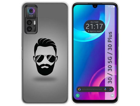 Carcasa TCL 30 / 30 5G / 30 Plus TUMUNDOSMARTPHONE Dibujos Barba Multicolor
