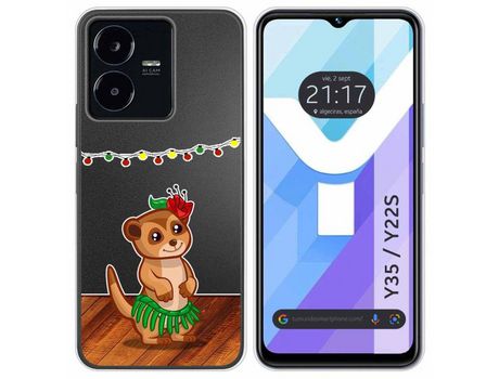 Carcasa Vivo Y35 / Y22S TUMUNDOSMARTPHONE Dibujos Transparente Suricata Multicolor