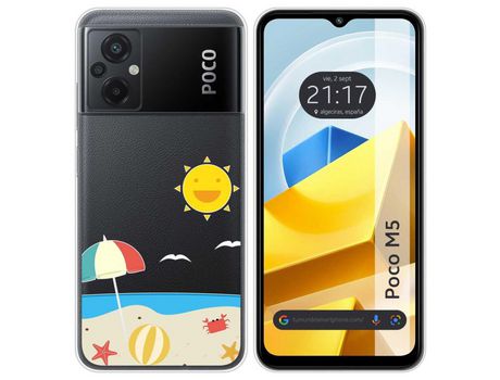 Carcasa Xiaomi Poco M5 TUMUNDOSMARTPHONE Dibujos Transparente Playa Multicolor