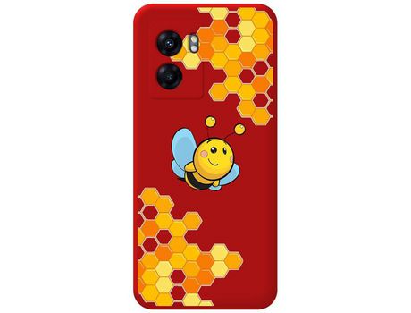Carcasa Realme Narzo 50 5G TUMUNDOSMARTPHONE Silicona Líquida Dibujos Abeja Rojo