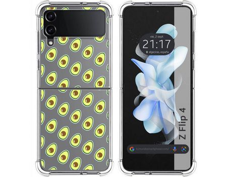 Carcasa Samsung Galaxy Z Flip4 5G TUMUNDOSMARTPHONE Dibujos Antigolpes Aguacate Multicolor