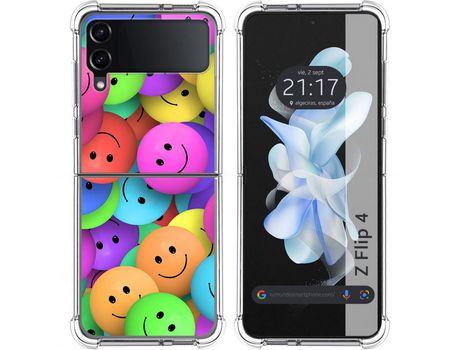 Carcasa Samsung Galaxy Z Flip4 5G TUMUNDOSMARTPHONE Dibujos Antigolpes Smile Multicolor