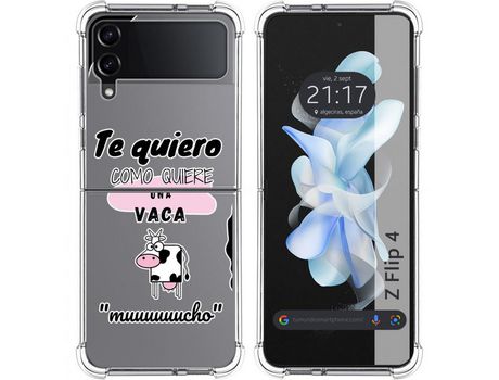 Carcasa Samsung Galaxy Z Flip4 5G TUMUNDOSMARTPHONE Dibujos Antigolpes Vaca Multicolor