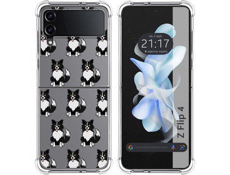 Carcasa Samsung Galaxy Z Flip4 5G TUMUNDOSMARTPHONE Dibujos Antigolpes Perros 07 Multicolor