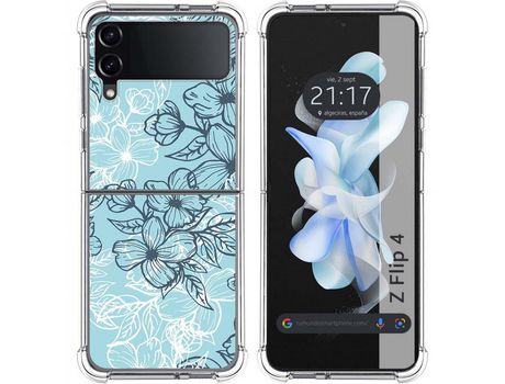 Carcasa Samsung Galaxy Z Flip4 5G TUMUNDOSMARTPHONE Dibujos Antigolpes Flores 03 Multicolor