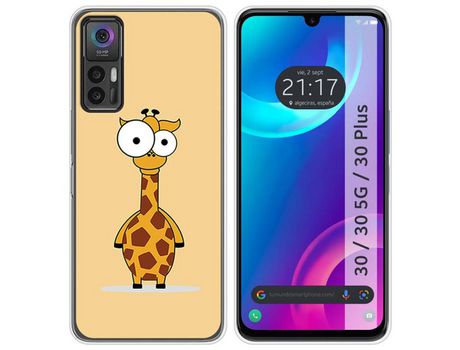 Carcasa TCL 30 / 30 5G / 30 Plus TUMUNDOSMARTPHONE Dibujos Jirafa Multicolor