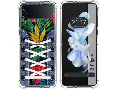 Carcasa Samsung Galaxy Z Flip4 5G TUMUNDOSMARTPHONE Dibujos Antigolpes Zapatillas 12 Multicolor