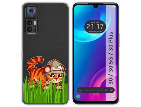 Carcasa TCL 30 / 30 5G / 30 Plus TUMUNDOSMARTPHONE Dibujos Transparente Tigre Multicolor