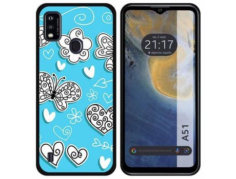 Carcasa ZTE Blade A51 TUMUNDOSMARTPHONE Dibujos Mariposas Multicolor