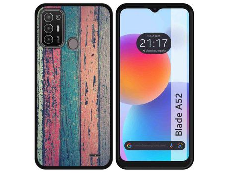 Carcasa ZTE Blade A52 TUMUNDOSMARTPHONE Dibujos Madera 10 Multicolor