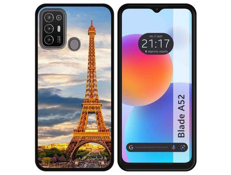 Carcasa ZTE Blade A52 TUMUNDOSMARTPHONE Dibujos Paris Multicolor