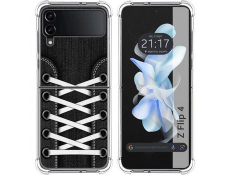 Carcasa Samsung Galaxy Z Flip4 5G TUMUNDOSMARTPHONE Dibujos Antigolpes Zapatillas 02 Multicolor