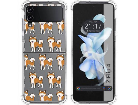 Carcasa Samsung Galaxy Z Flip4 5G TUMUNDOSMARTPHONE Dibujos Antigolpes Perros 08 Multicolor