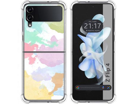 Carcasa Samsung Galaxy Z Flip4 5G TUMUNDOSMARTPHONE Dibujos Antigolpes Acuarela 11 Multicolor