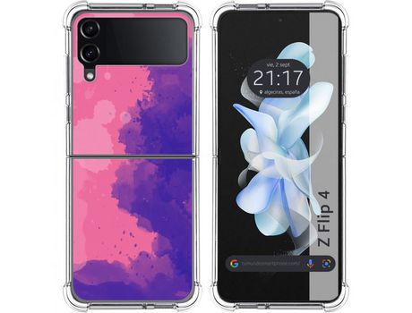 Carcasa Samsung Galaxy Z Flip4 5G TUMUNDOSMARTPHONE Dibujos Antigolpes Acuarela 07 Multicolor