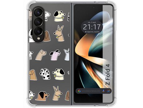 Carcasa Samsung Galaxy Z Fold4 5G TUMUNDOSMARTPHONE Dibujos Antigolpes Perros Multicolor