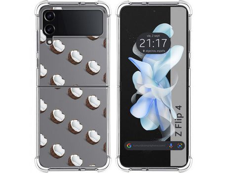 Carcasa Samsung Galaxy Z Flip4 5G TUMUNDOSMARTPHONE Dibujos Antigolpes Cocos Multicolor