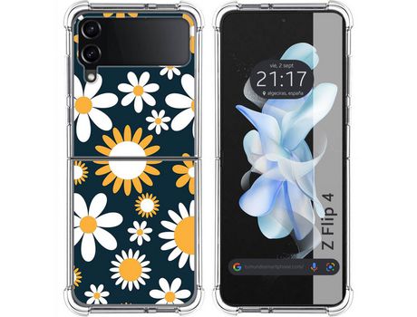 Carcasa Samsung Galaxy Z Flip4 5G TUMUNDOSMARTPHONE Dibujos Antigolpes Flores 08 Multicolor