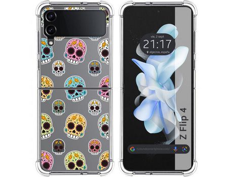 Carcasa Samsung Galaxy Z Flip4 5G TUMUNDOSMARTPHONE Dibujos Antigolpes Catrina Multicolor