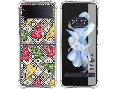 Carcasa Samsung Galaxy Z Flip4 5G TUMUNDOSMARTPHONE Dibujos Antigolpes Flores 11 Multicolor