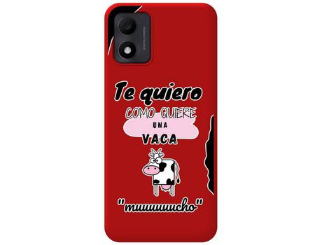 Carcasa TCL 305I TUMUNDOSMARTPHONE Silicona Líquida Dibujos Vaca Rojo