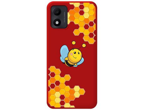 Carcasa TCL 305I TUMUNDOSMARTPHONE Silicona Líquida Dibujos Abeja Rojo