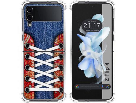 Carcasa Samsung Galaxy Z Flip4 5G TUMUNDOSMARTPHONE Dibujos Antigolpes Zapatillas 11 Multicolor