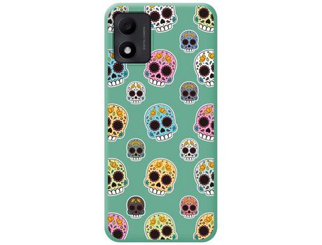 Carcasa TCL 305I TUMUNDOSMARTPHONE Silicona Líquida Dibujos Catrina Verde