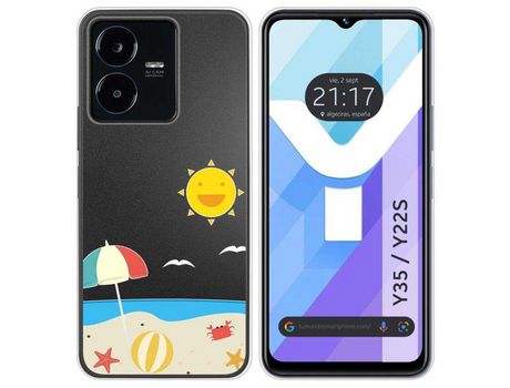 Carcasa Vivo Y35 / Y22S TUMUNDOSMARTPHONE Dibujos Transparente Playa Multicolor