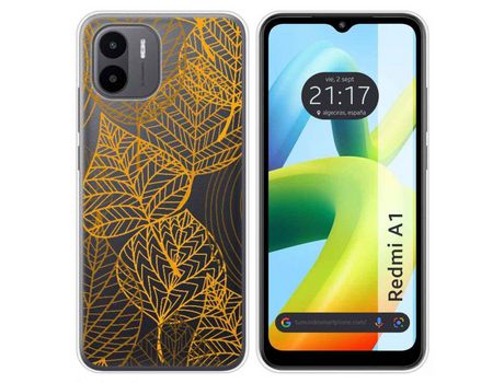 Carcasa Xiaomi Redmi A1 TUMUNDOSMARTPHONE Dibujos Transparente Hojas Multicolor