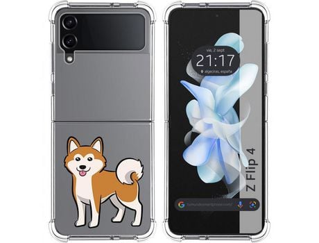 Carcasa Samsung Galaxy Z Flip4 5G TUMUNDOSMARTPHONE Dibujos Antigolpes Perros 02 Multicolor